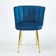 preview thumbnail 3 of 14, Modern dining chair(set of 2 ) with iron tube golden color legs, velvet and comfortable backrest