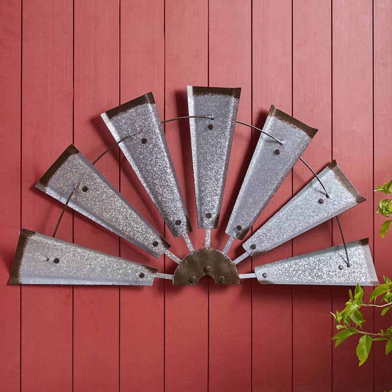 Glitzhome Farmhouse Rustic Wind Spinner Wall Decor
