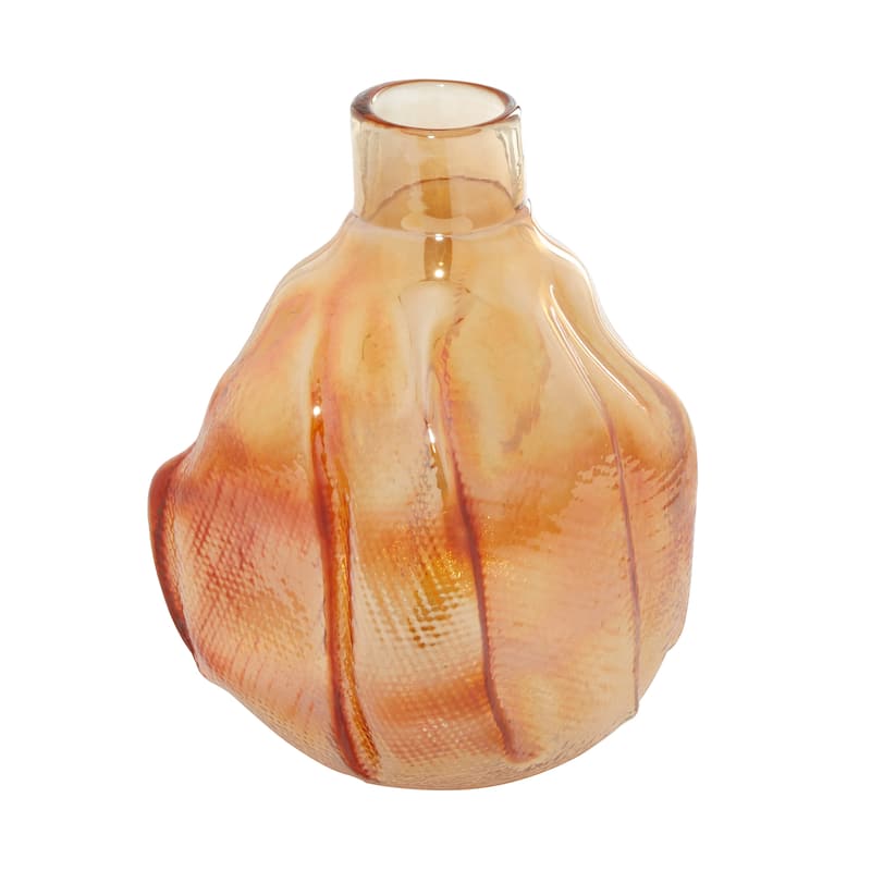 White Glass Contemporary Vase 14 x 9 x 9