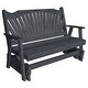 preview thumbnail 12 of 16, Pine 5' Fanback Glider Charcoal Stain