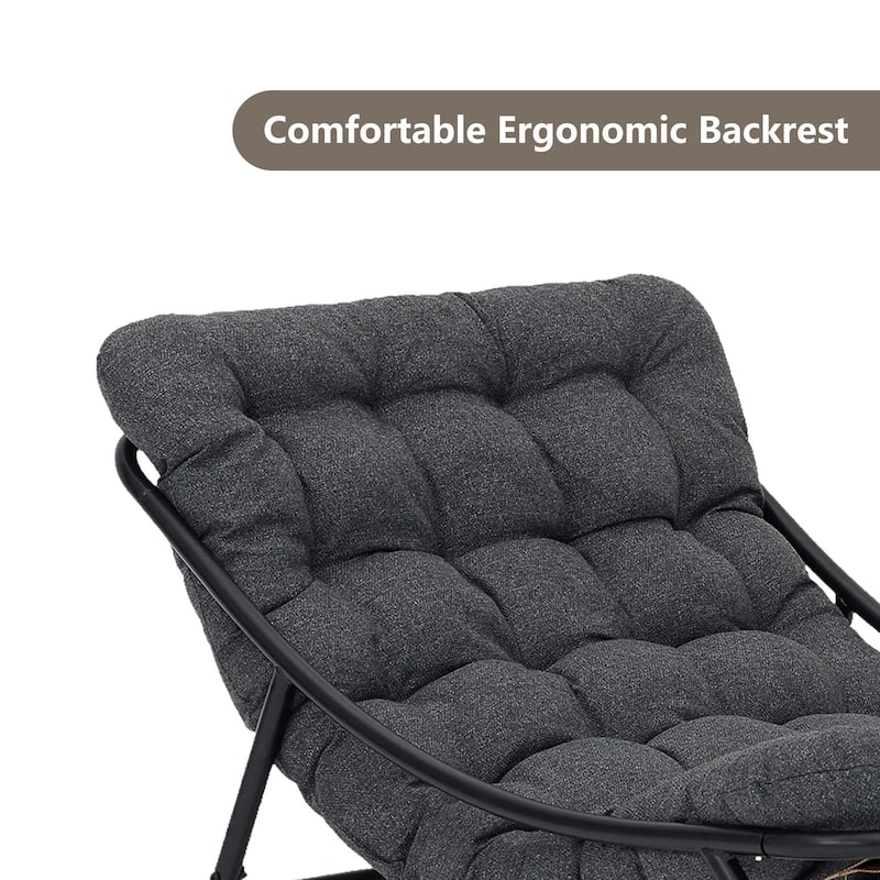 Modern Indoor Outdoor Rocking Chair with Cushion