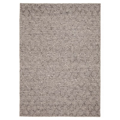 ECARPETGALLERY Braid weave Sienna Dark Grey Wool Rug - 5'3 x 7'6