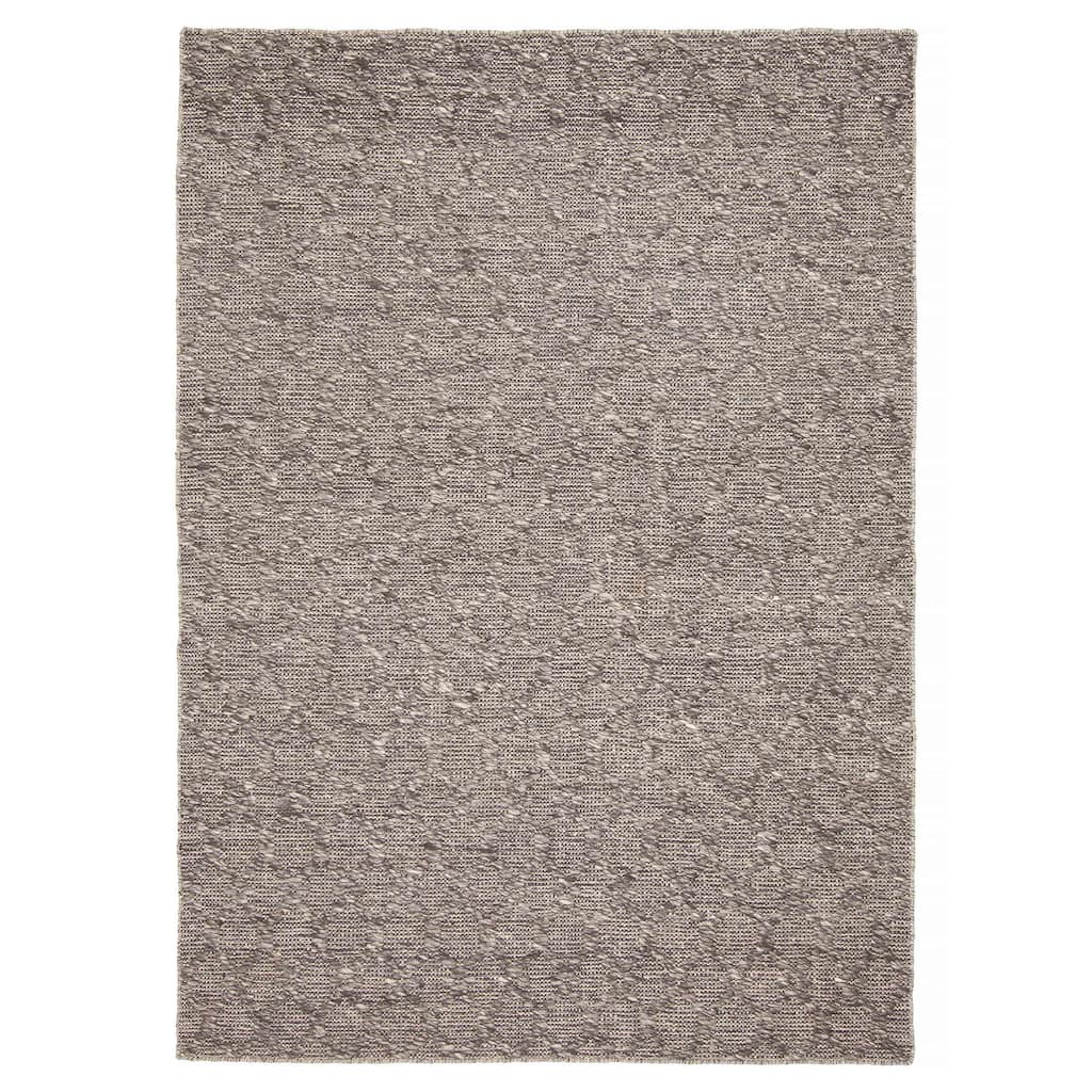 ECARPETGALLERY Braid weave Sienna Dark Grey Wool Rug - 5'3 x 7'6