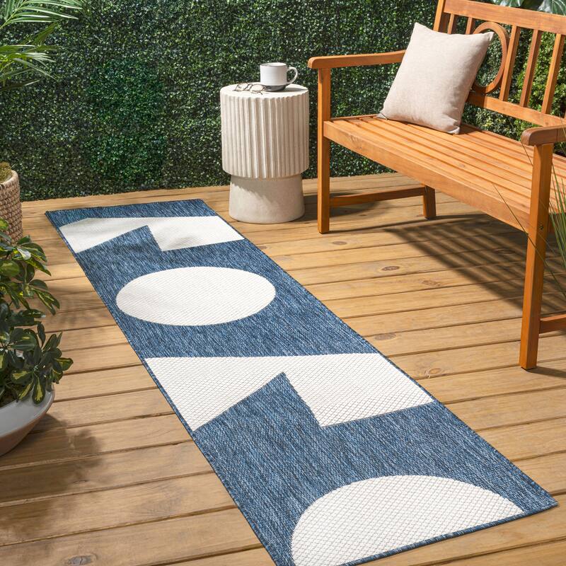 JONATHAN Y Lucian Modern Geometric Abstract Two-Tone Area Rug