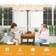 preview thumbnail 10 of 18, Gymax Kids Wood Picnic Table and Bench Set w/ Cushions Umbrella for