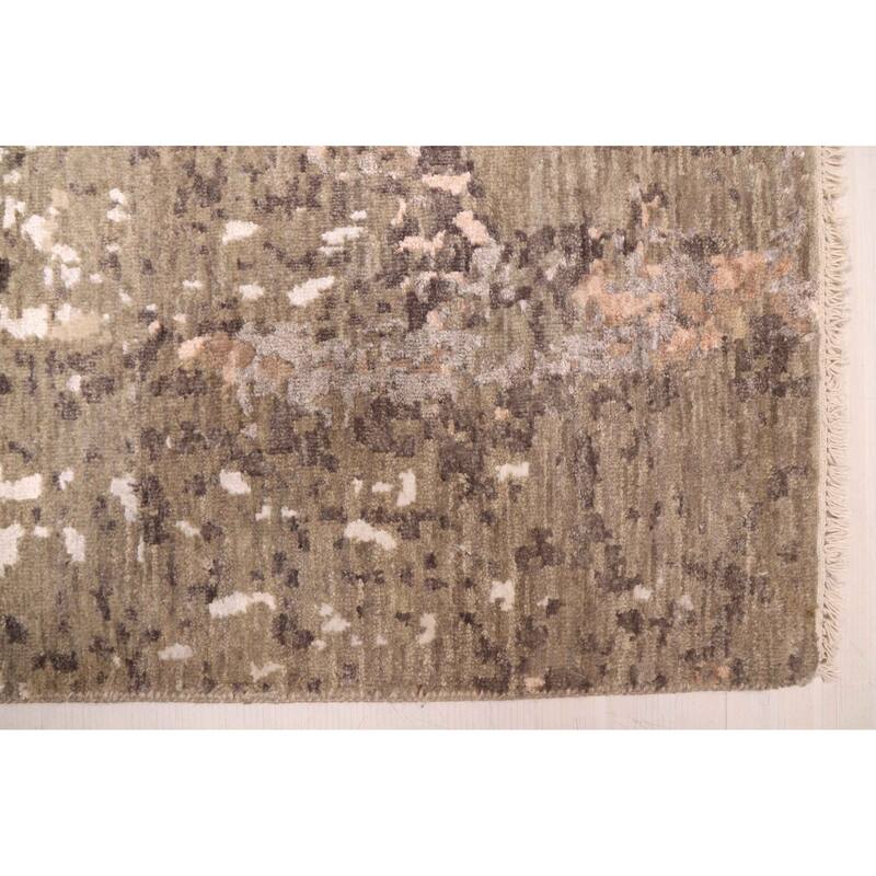 ECARPETGALLERY Hand-knotted Legacy Grey Silk, Wool Rug - 2'8 x 10'3