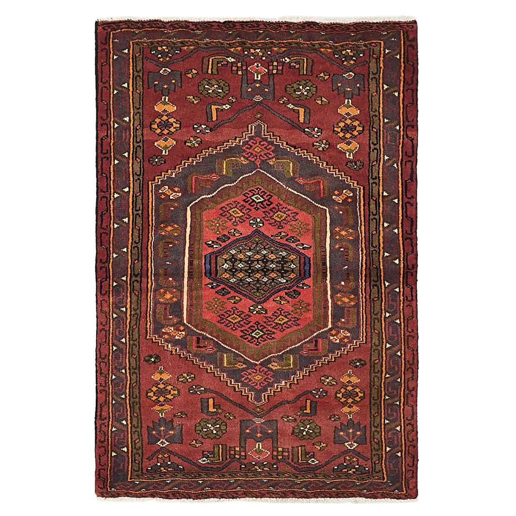 ECARPETGALLERY Hand-knotted Andelz Red Wool Rug - 3'1 x 4'8
