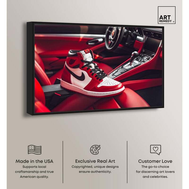Sneaker Car Red Canvas by Art Remedy