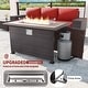 preview thumbnail 25 of 125, Kullavik 13 Pieces Outdoor Patio Furniture Set with Fire Pit Table w/ Wide Armrests