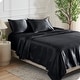 preview thumbnail 21 of 22, Bare Home Poly Satin Sheet Set California King - Black