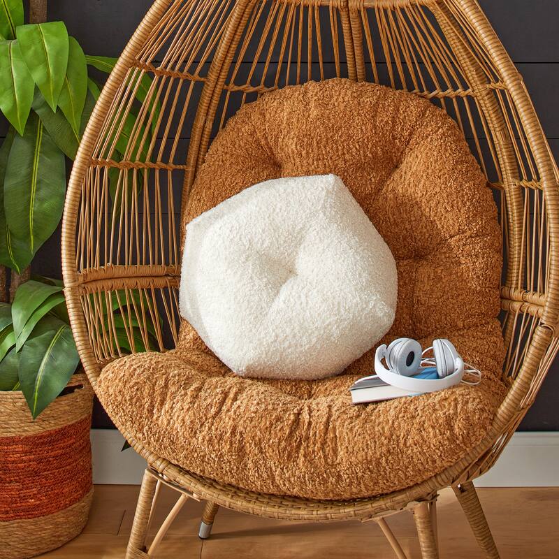 Sorra Home Indoor Soft-Textured Geo-Shaped Pillow - 11 in x 11 in x 4 in - Zazzle Quartz