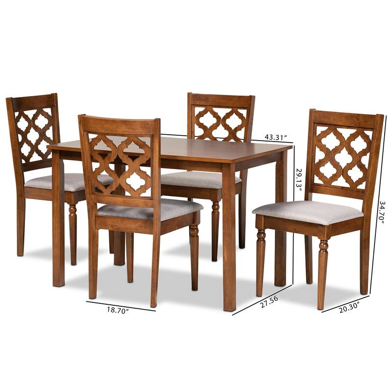 Ramiro Modern and Contemporary Transitional 5-Piece Dining Set
