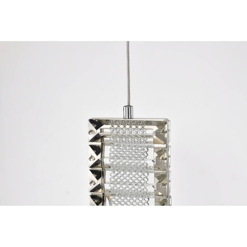Nova LED 16 Inch Mini Pendant Polished Nickel Finish K9 Crystal - Polished Nickel