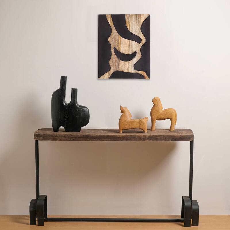 Wall Art Spaces Handcrafted Wooden Wall Decor - 16x20" - Black