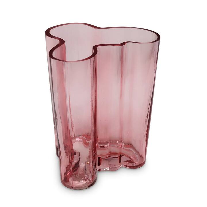 Colored Curved Vases (2 Sizes, and Many Color Options) - Med - Pink