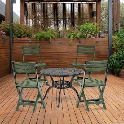 Aria Home Terrasse Outdoor Folding Chairs UV Resistant Set of 4