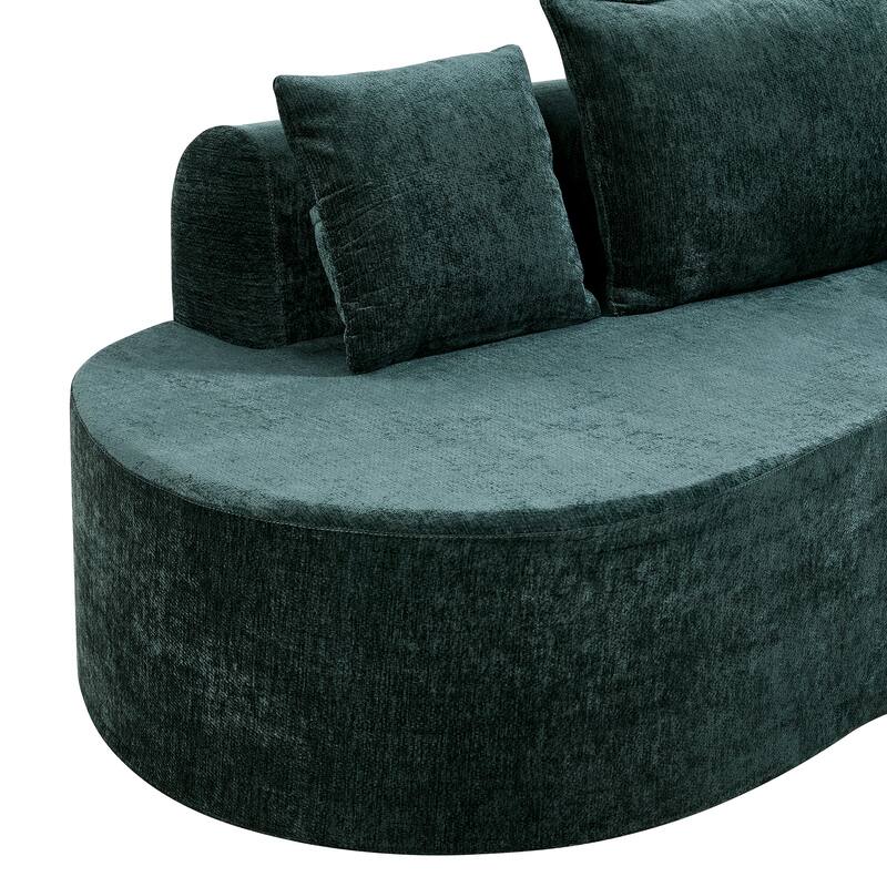 Christopher Knight Home - Curved Modular 138.6" Upholstered Sectional Sofa