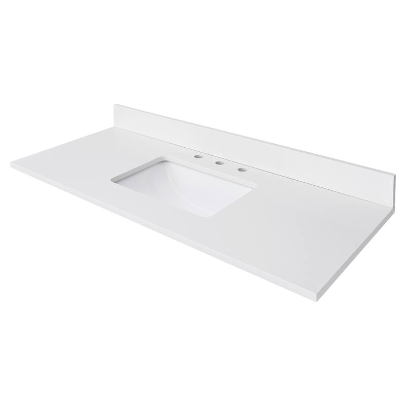 Avanity Quartz Vanity Top with Rectangular Undermount Sinks