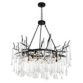 Anita 12 Light Black Chandelier