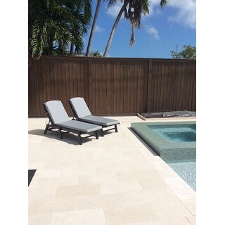 POLYWOOD® Nautical Outdoor Chaise Lounge, Stackable