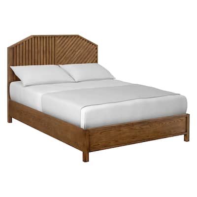 INK+IVY Sunset Cliff Brown Wood Queen Bed