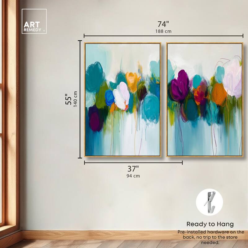 Expressive Flow II Canvas Set of 2 by Art Remedy