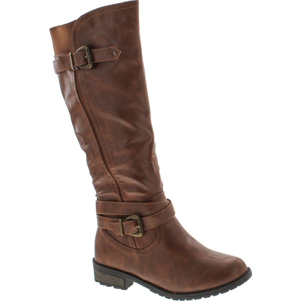 Forever Mango-24 Women's Shaft Side Zipper Knee High Flat Riding Boots