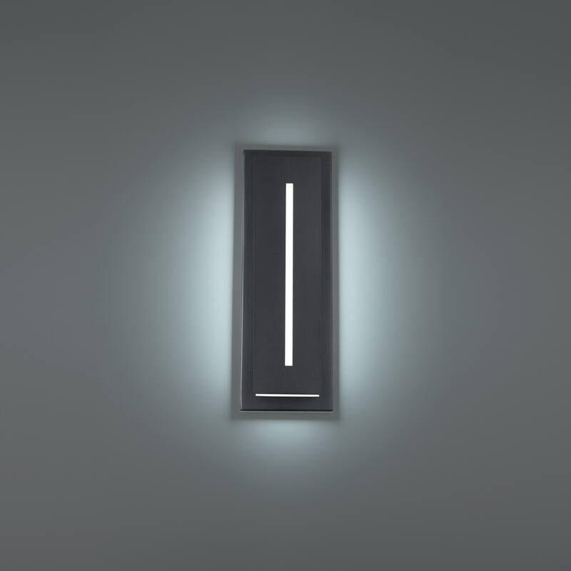 Midnight LED 16in Indoor or Outdoor Wall Light 3-CCT 3000K-3500K-4000K Set to 3000K