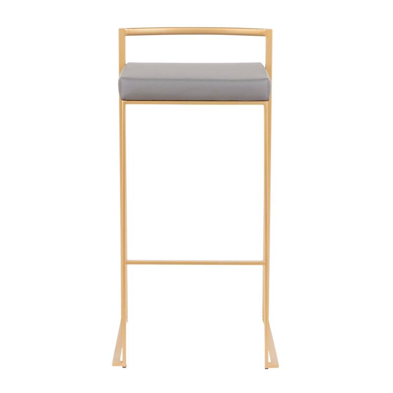 Silver Orchid Forrest Gold Stackable Fully Welded Bar Stool (Set of 3)