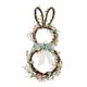 preview thumbnail 34 of 36, Glitzhome Easter Bunny Shaped Wreath with Eggs Satin Ribbon Bow Basket Blue