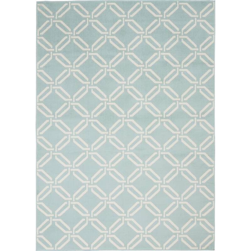Kicin Power Loomed Non Skid Stain Resistant Area Rug By HomeRoots - 87' X '63' X '0.5