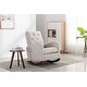 preview thumbnail 18 of 16, Polyester Upholstered High Back Mid-Century Modern Tufted Nursery Rocking Chair with Side Pocket