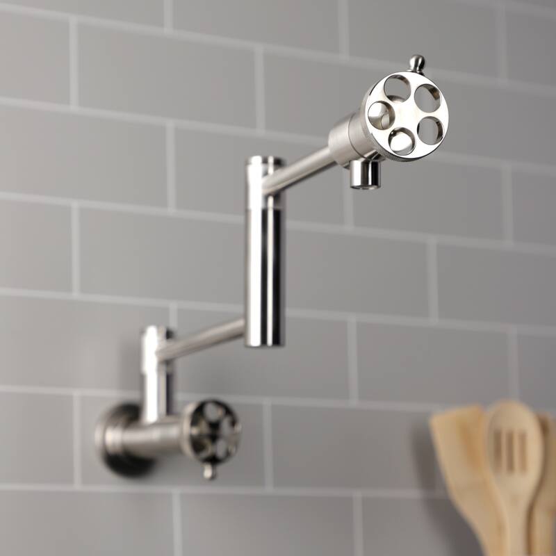 Wendell Two-Handle 1-Hole Wall Mount Pot Filler Faucet