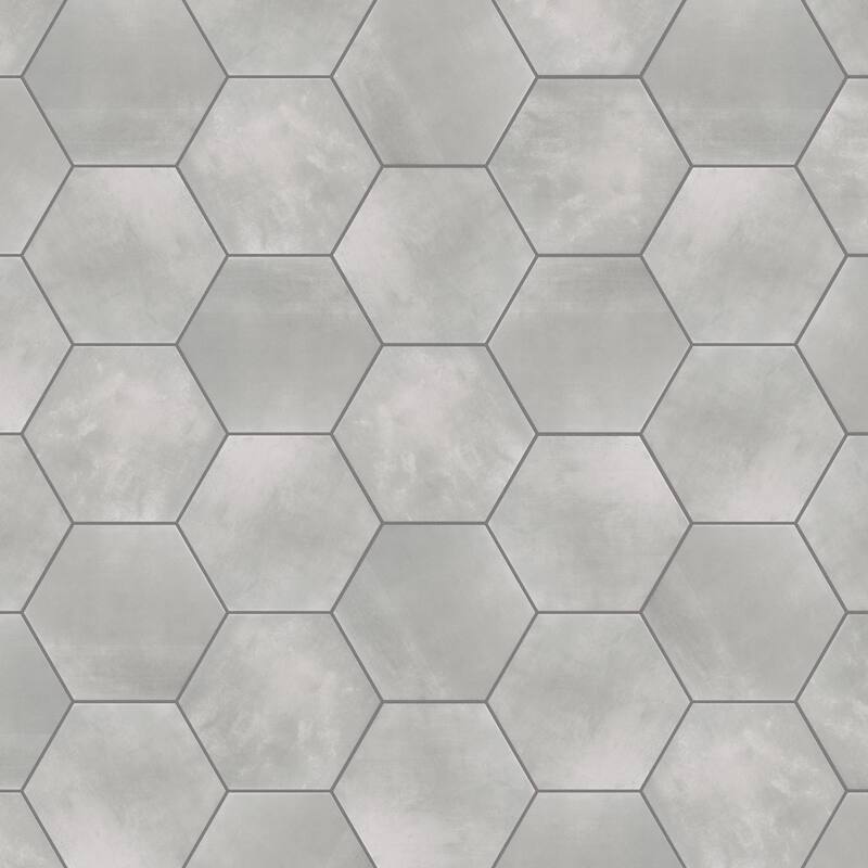 Merola Tile Horizon Hex Gris 7-3/4" x 9" Porcelain Floor and Wall Tile