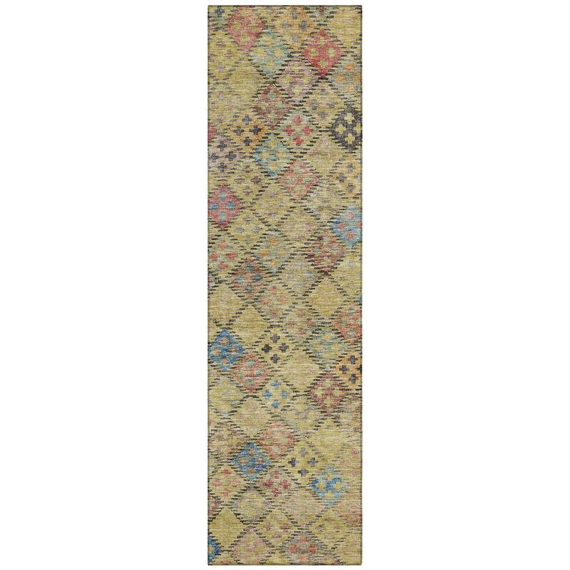 Machine Washable Indoor/ Outdoor Boho Modern Chantille Rug