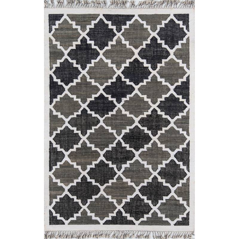 Novogratz by Momeni California Greyback Hand Woven Cotton Area Rug - 3'3" x 5'3" - Charcoal - Rectangle