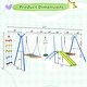 preview thumbnail 8 of 6, 6-in-1 Outdoor Backyard Kids Swing Set Playground Playset with Slide