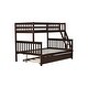 preview thumbnail 15 of 17, Detachable Rubber Wood Twin Over Full Bunk Bed with Trundle,Convertible Ladder and Guardrail,Kids and Baby