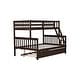 preview thumbnail 9 of 10, Detachable Rubber Wood Twin Over Full Bunk Bed with Trundle,Convertible Ladder and Guardrail