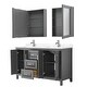 preview thumbnail 51 of 71, Daria 60 Inch Double Vanity, Cultured Marble Top, Medicine Cabinets