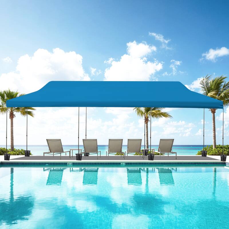 EROMMY Outdoor Tent Collection: Quick Setup for Your Perfect Outdoor Space - 10'x30' - Pop up-Blue
