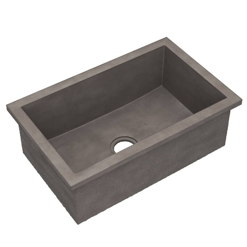 Native Trails NSK3019 NativeStone 30" Undermount Single Basin Concrete - Slate