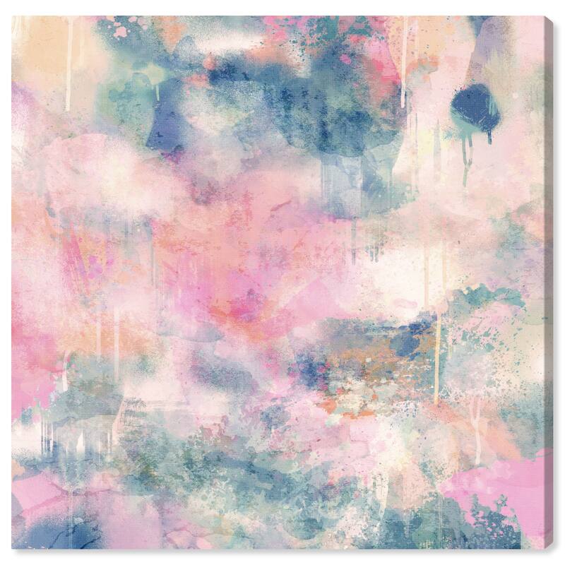 Wynwood Studio Abstract Sancerre Pink and Light Pink Modern & Contemporary Wall Art Canvas Print