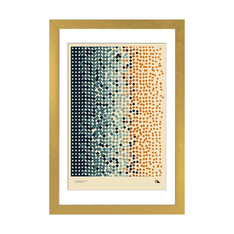 iCanvas "Entropy" by 2046 Design - Gold - 32x24x1