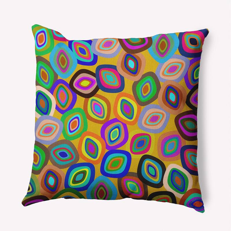 Modern Leaf Pile Accent Pillow - Yellow - 18" x 18"