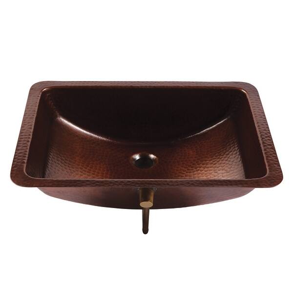 slide 2 of 5, Sinkology Curie 21" Undermount Bathroom Sink in Copper