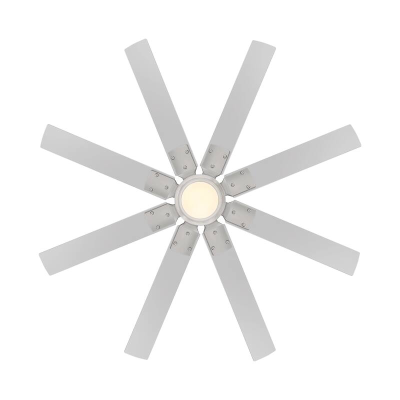 Renegade Indoor and Outdoor 8-Blade Smart Ceiling Fan 52in with 3000K LED Light Kit and Remote Control with Wall Cradle - 52