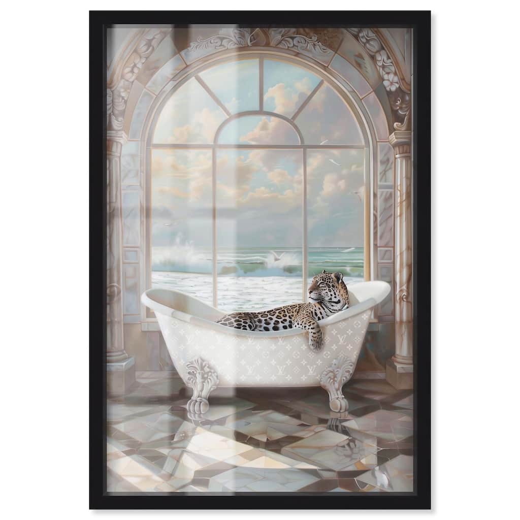 Jaguar Arch Bathroom Glam Shadowbox by Art Remedy