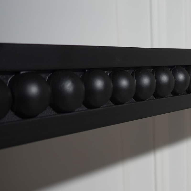 Curved Console Table with Wood Beads Decor for Entryway, Hallway