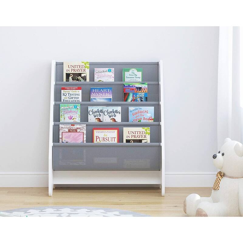 UTEX Kids Sling Bookshelf, Magazine Rack,Book Rack for Kids,Book Organizer